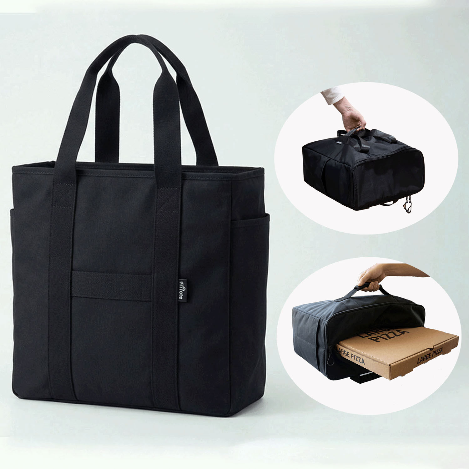 直橫兩用保冷購物袋 20L 可肩背 開口自立【CB JAPAN】|CB JAPAN タテヨコ使える保冷バッグフィットート20L