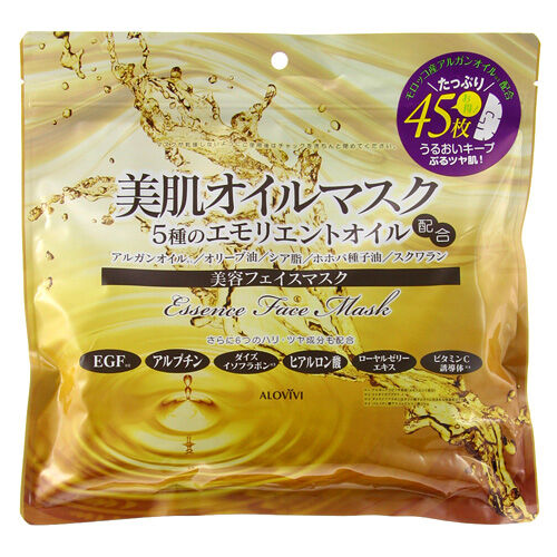 油感保濕精華面膜 5種潤澤油 大容量45片入|美肌オイルマスク