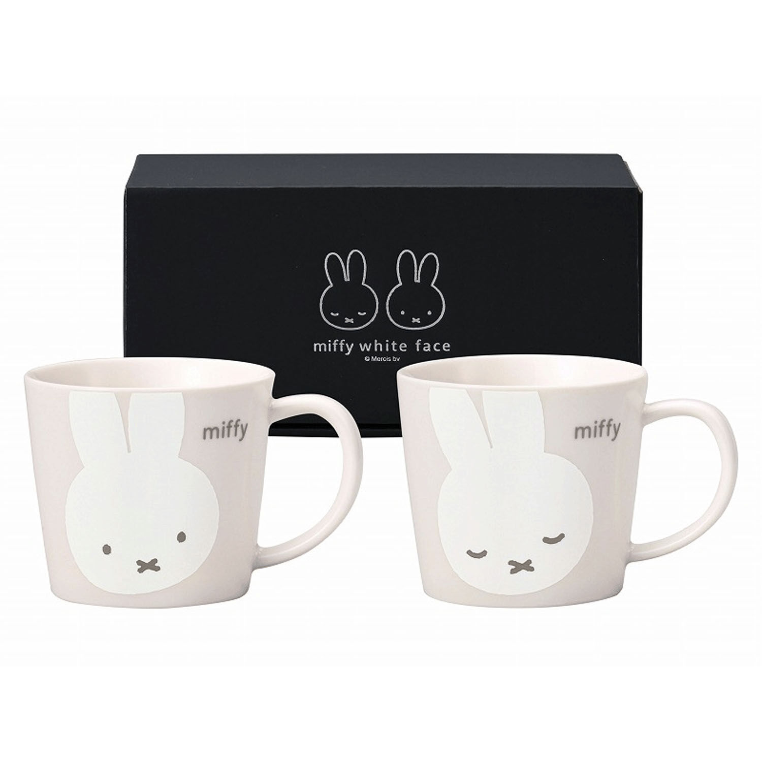 miffy 米飛兔 白色臉蛋對杯組 馬克杯 2 入|ミッフィー ホワイトフェイス ペアマグセット