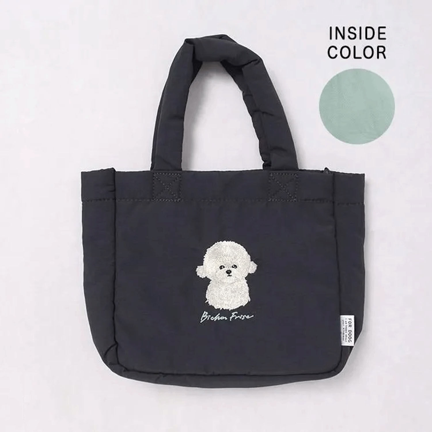 狗狗刺繡吊飾 輕量尼龍迷你托特包 15犬種｜ドッグ トートバッグ