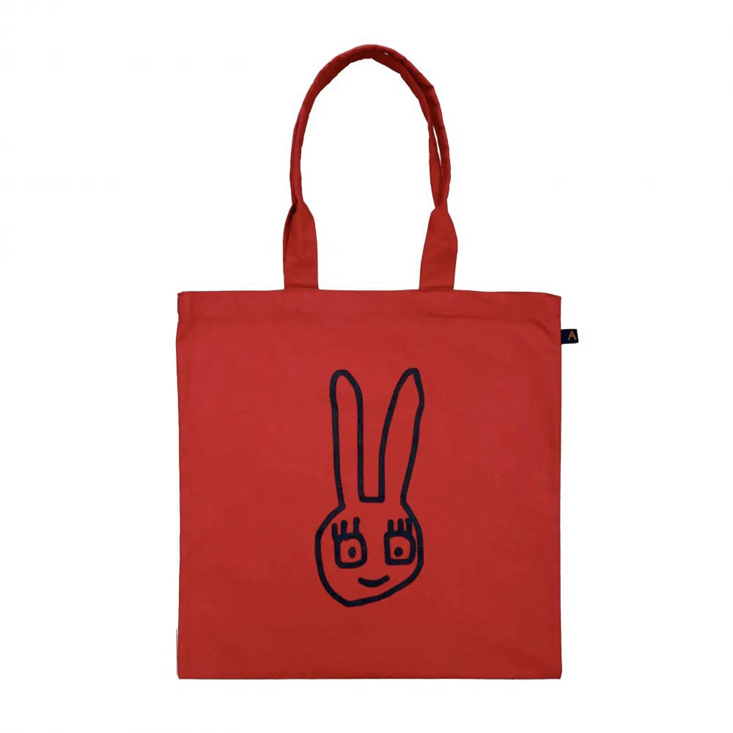 ゆるうさ 兔子印花棉布袋 40×40cm 可放A4【マタノアツコ】｜マタノアツコ ゆるうさシーチングバッグ