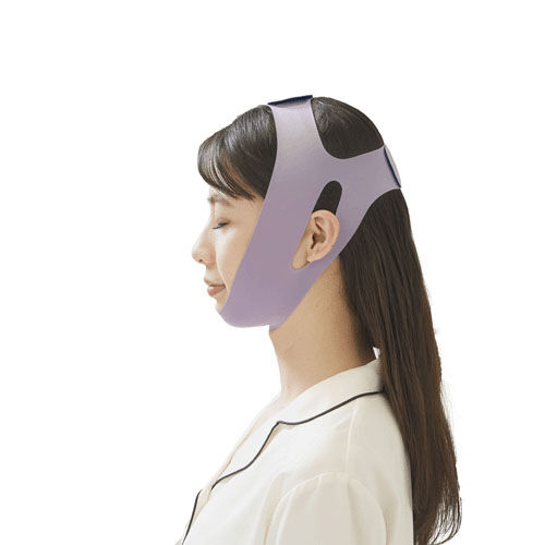 薄型下巴帶 魔鬼氈可調 下巴頭頂圍49-72cm 無縫製｜薄型ナイトサイレンサー