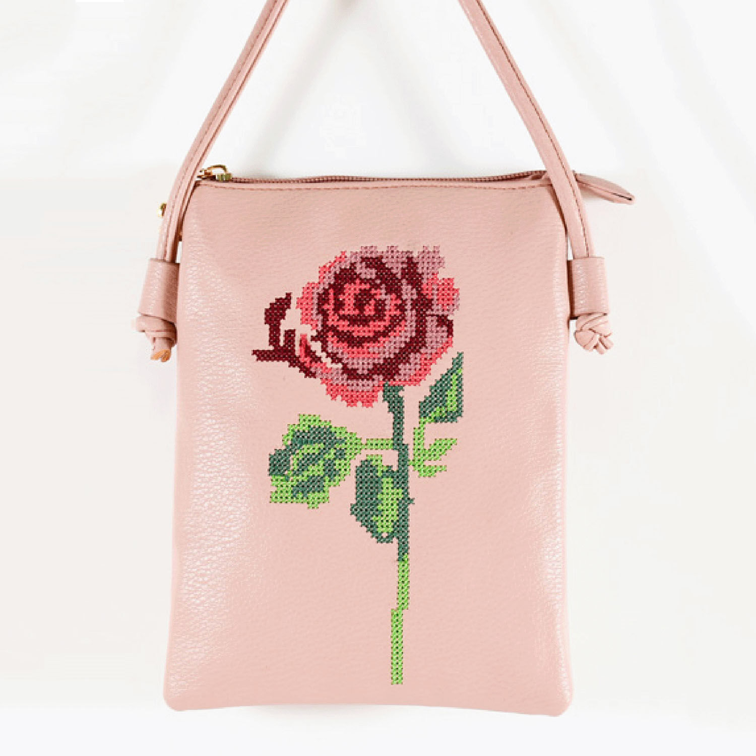 玫瑰刺繡 手機包 18×13cm 背面手機袋 3色｜薔薇刺繍スマホバッグ