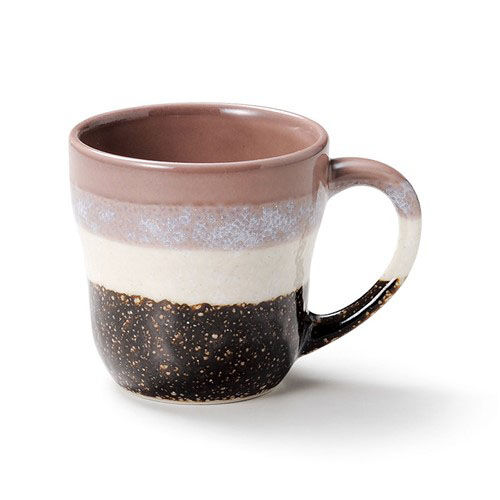 美濃燒 Glaze Works 多層釉陶器馬克杯 約350ml 日本製 黑／綠／紫｜グレイズワークス マグ