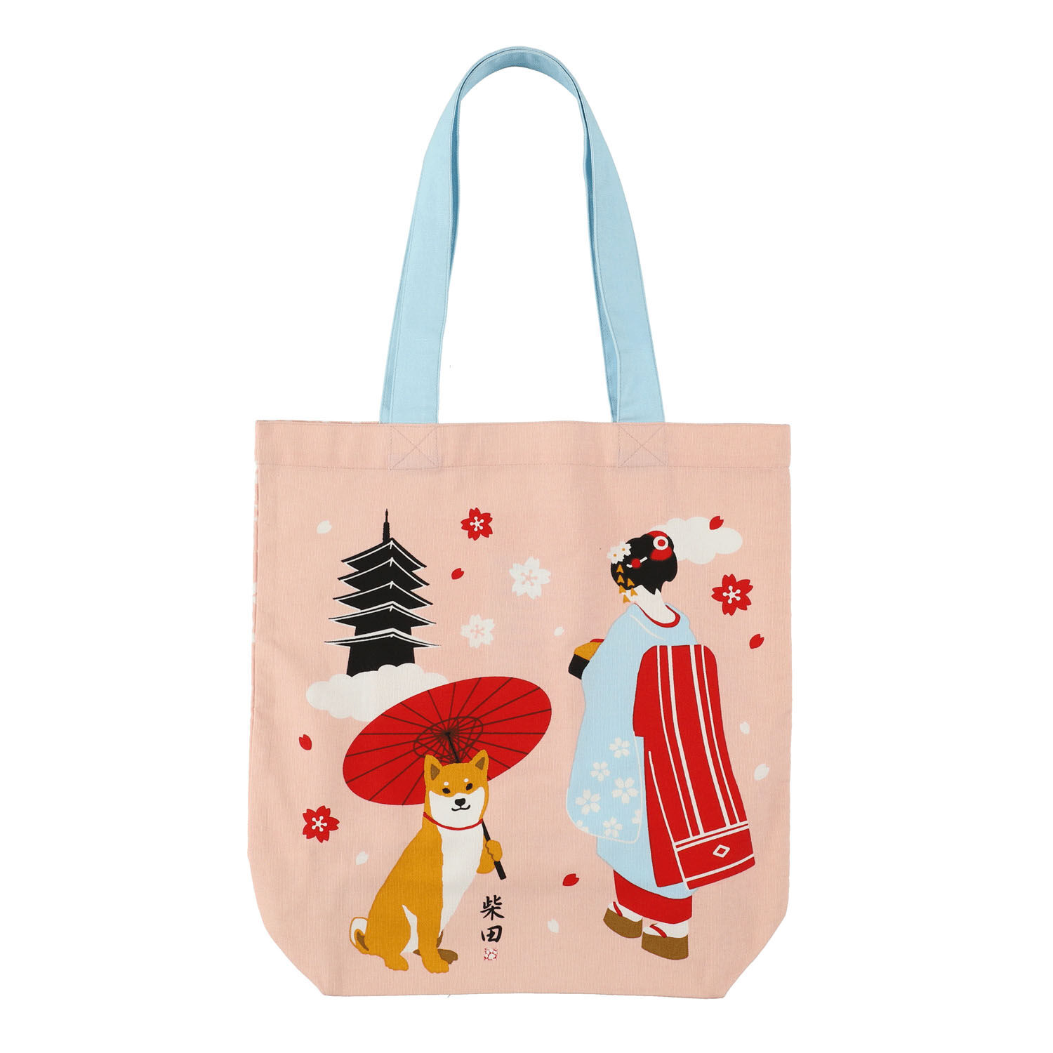 柴犬柴田 日本風景A4托特包 39×38cm 10款｜A4トート ご当地しばたさん