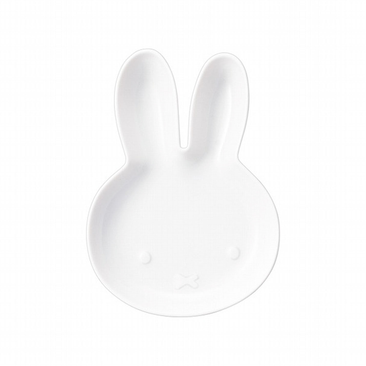miffy 米飛兔臉造型小盤 S 白色瓷器 11×15cm 點心取菜盤|ミッフィー ダイカットプレート S ホワイト