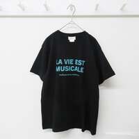 【Vent d'ouest】法文標語印花T恤 黑色 日本製 ｜Vent d'ouest ロゴTシャツ