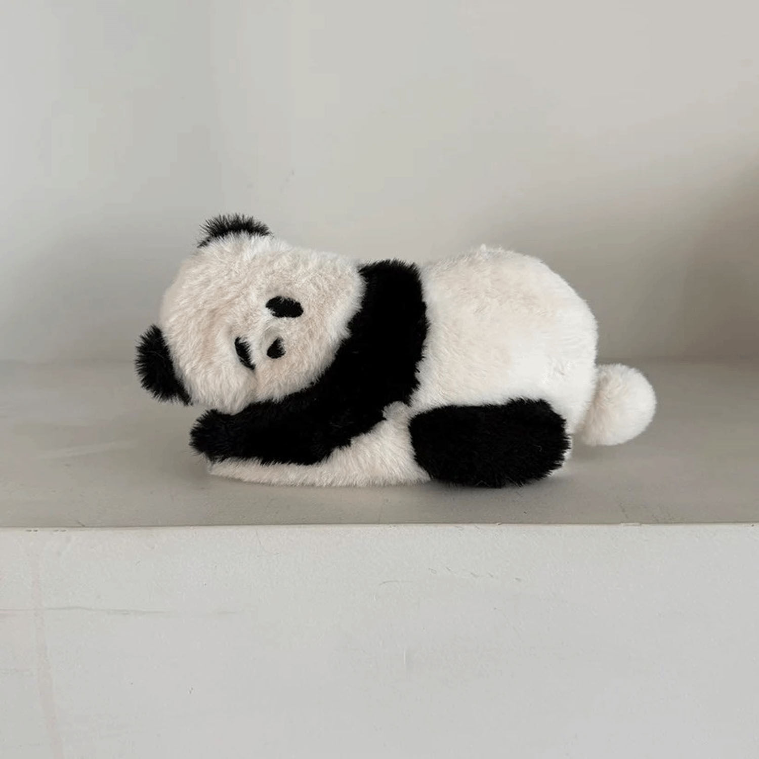 熊貓造型 立體毛絨收納包 可自立 15×9.6×6cm｜チャミーポーチ パンダ