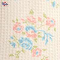 JEMORGAN 花卉印花附杯墊短版吊帶衫 華夫格素材 FREE SIZE｜【JEMORGAN LONG JOHNS】 花柄カップ付きショートキャミソール