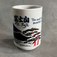 富士山壽司店湯杯 YAMATO 厚胎美濃燒 280ml 日本製｜YAMATO寿司湯呑 富士山