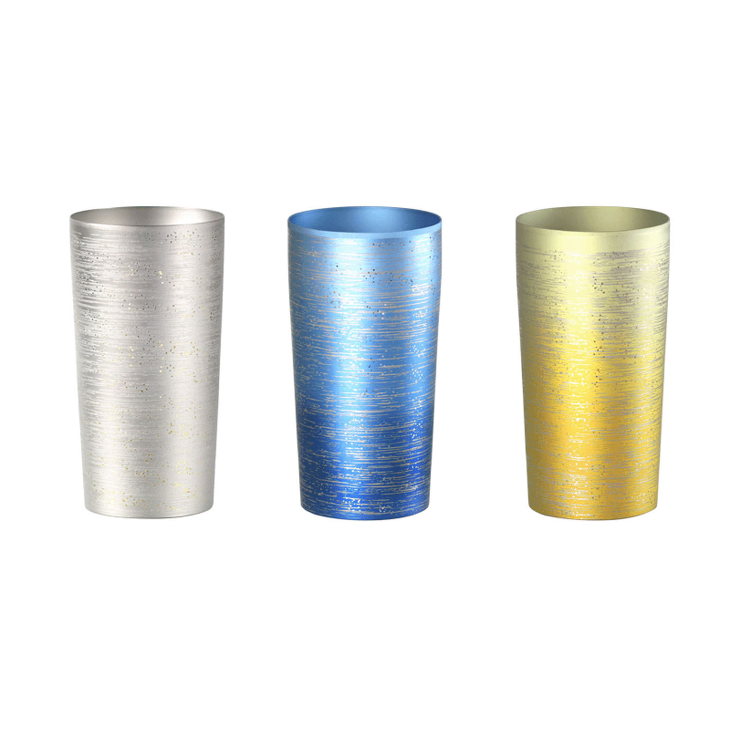 日本製純鈦雙層杯 涼系列 大 350ml 海洋藍／銀／金 桐木盒｜チタンタンブラー涼大