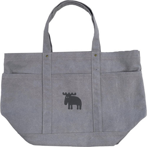 moz 麋鹿刺繡帆布托特包 L A4可放 9口袋 4色|moz 帆布トートバッグL