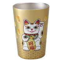 日本傳統圖案不鏽鋼真空保溫杯 460ml 大浪 紅富士 招財貓 達摩｜日本伝統文化タンブラー