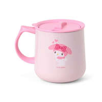 Sanrio 美樂蒂 附蓋不鏽鋼保溫保冷馬克杯 飲口蓋 約360ml｜マイメロディ 蓋付きステンレスマグ