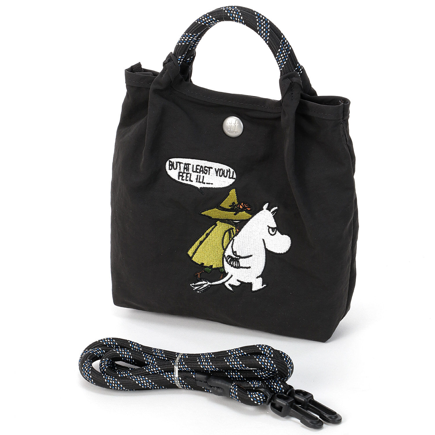 嚕嚕米 MOOMIN 刺繡尼龍迷你肩背包 撥水 手機包 10色｜MOOMIN ナイロン刺繍ミニショルダーバッグ