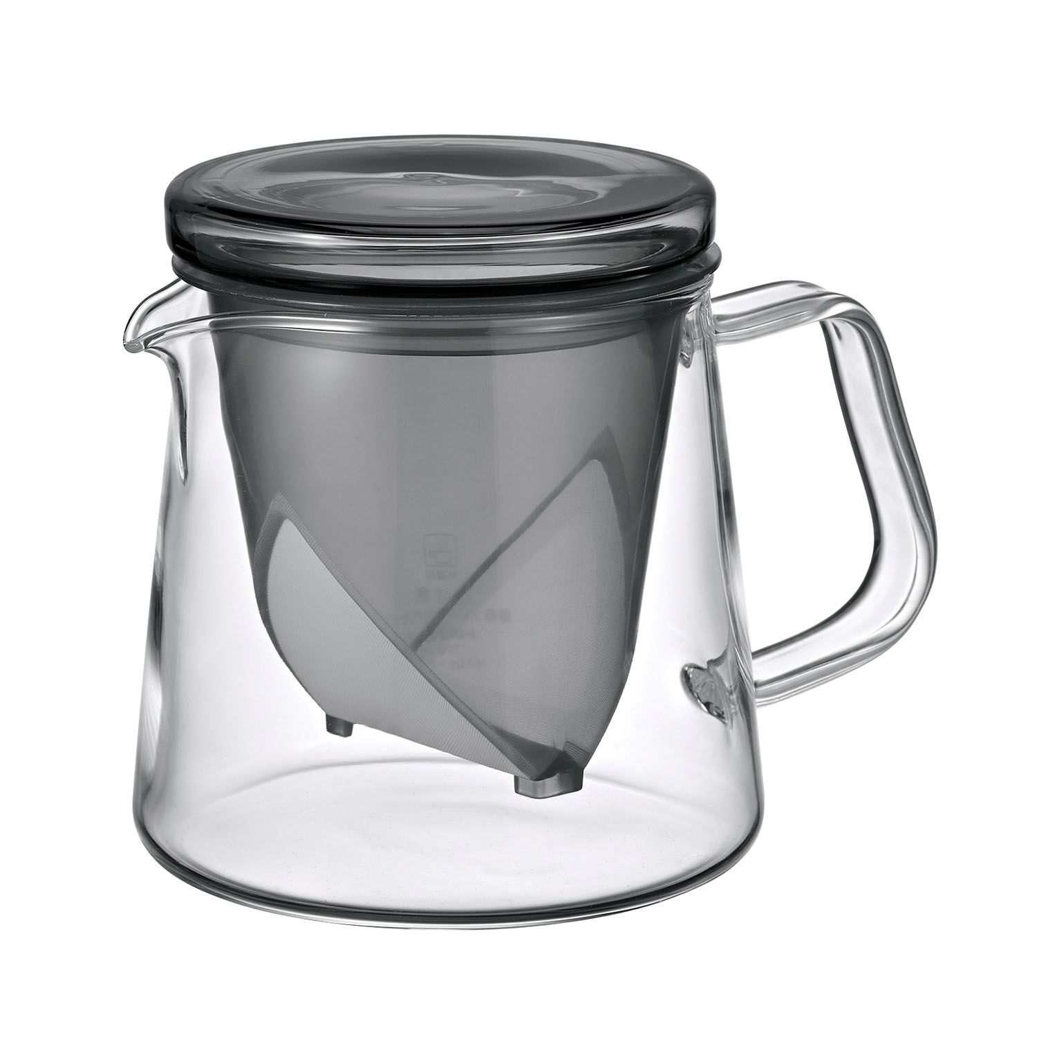 HARIO V型濾網玻璃急須茶壺 450ml 可微波可洗碗機 白・黑｜HARIOV急須