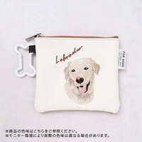 狗狗刺繡迷你扁收納包 骨頭登山扣 合成皮 12×10cm 15款｜DOG CHARITY ミニフラットポーチ