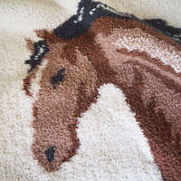 動物提花雪尼爾針織毯 105×84cm 蓬軟保暖｜FT ニットモールブランケットM