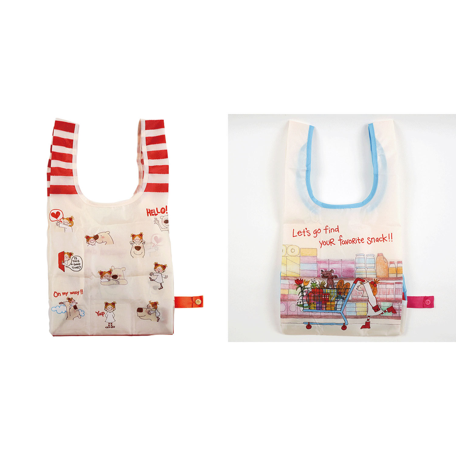 ココちゃん 附底板環保購物袋 S 41×23×12cm 2款｜ココちゃん 底板付きエコバッグS