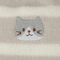 福福貓 內絨毛刺繡腿套｜ふくふくにゃんこ 裏ボア刺繍レッグウォーマー