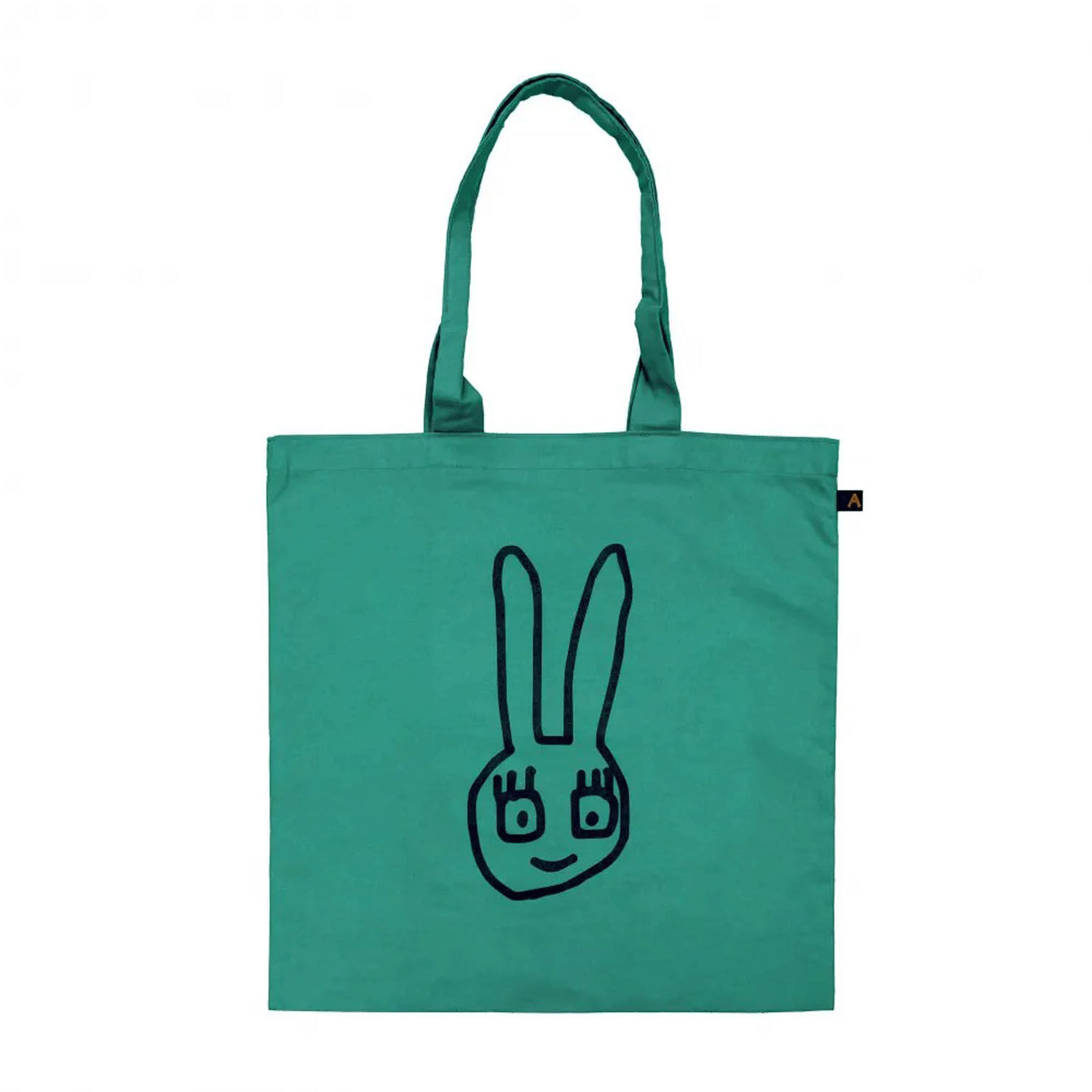 ゆるうさ 兔子印花棉布袋 40×40cm 可放A4【マタノアツコ】｜マタノアツコ ゆるうさシーチングバッグ