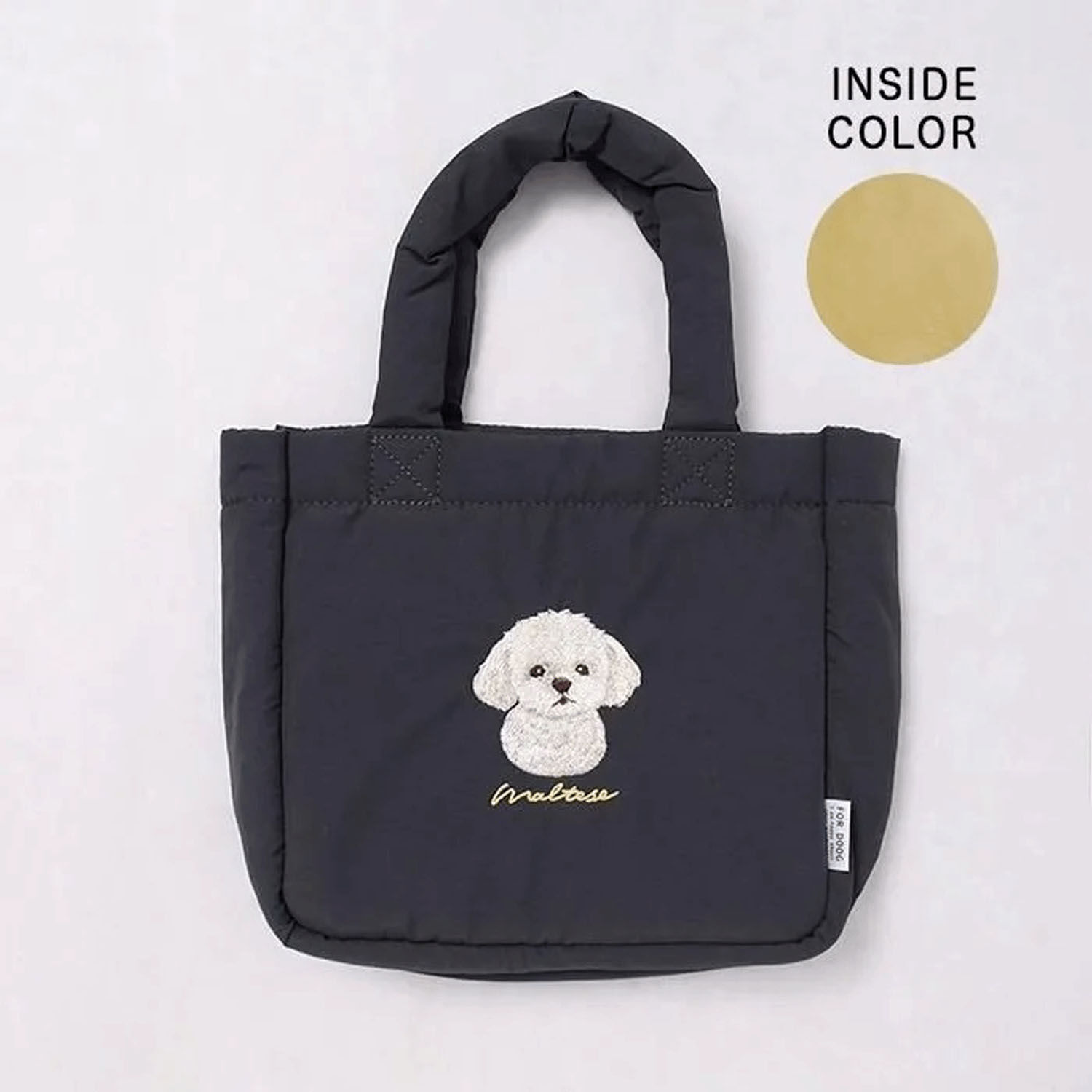 狗狗刺繡吊飾 輕量尼龍迷你托特包 15犬種｜ドッグ トートバッグ