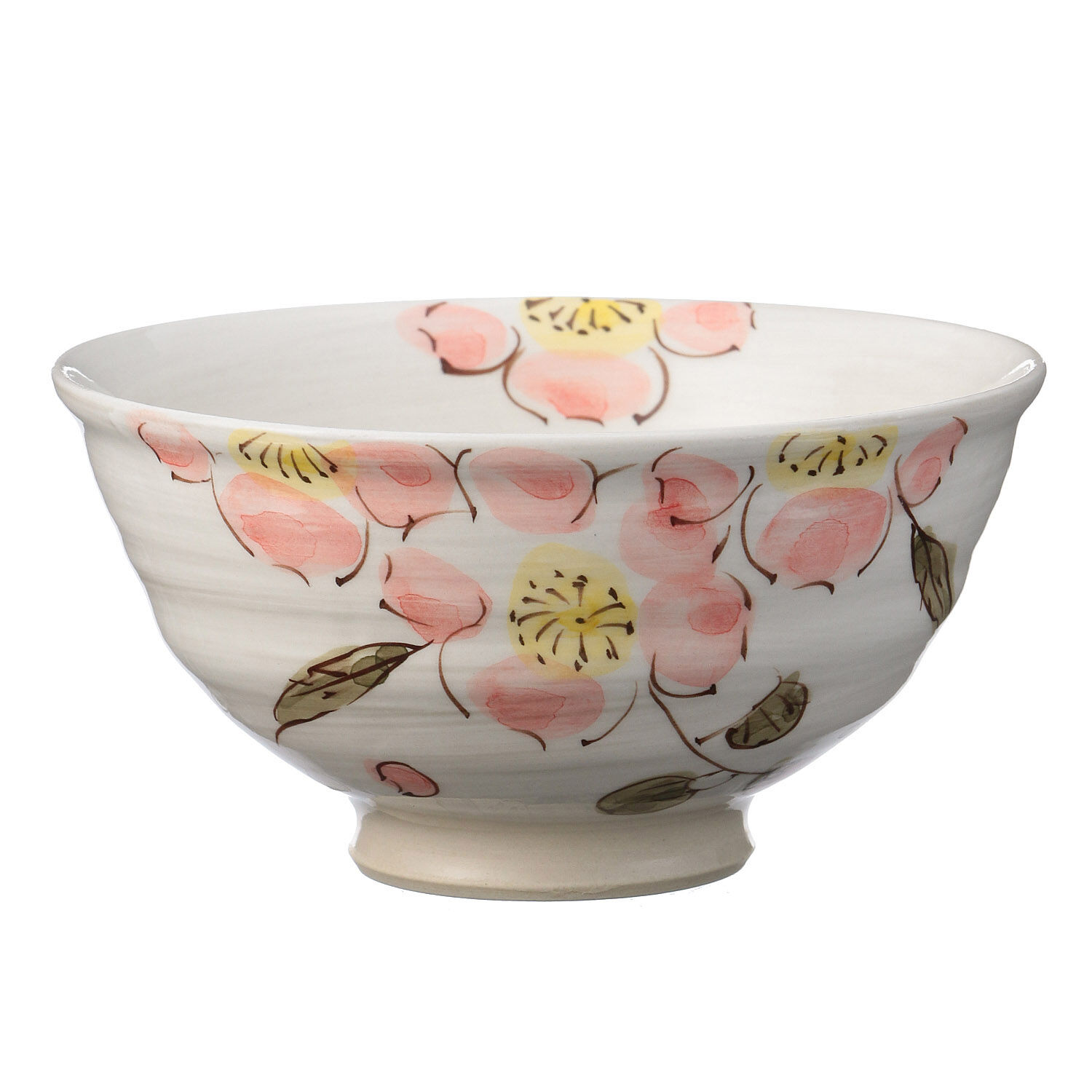 粉引手繪櫻花陶器飯碗・湯杯 波佐見燒 大小四款 日本製｜粉引桜飯碗・湯呑