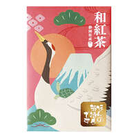 鶴與龜和紅茶茶包 靜岡縣產和紅茶 吉祥圖案 附籤詩 2入｜和紅茶 鶴と亀（静岡県産和紅茶）2P