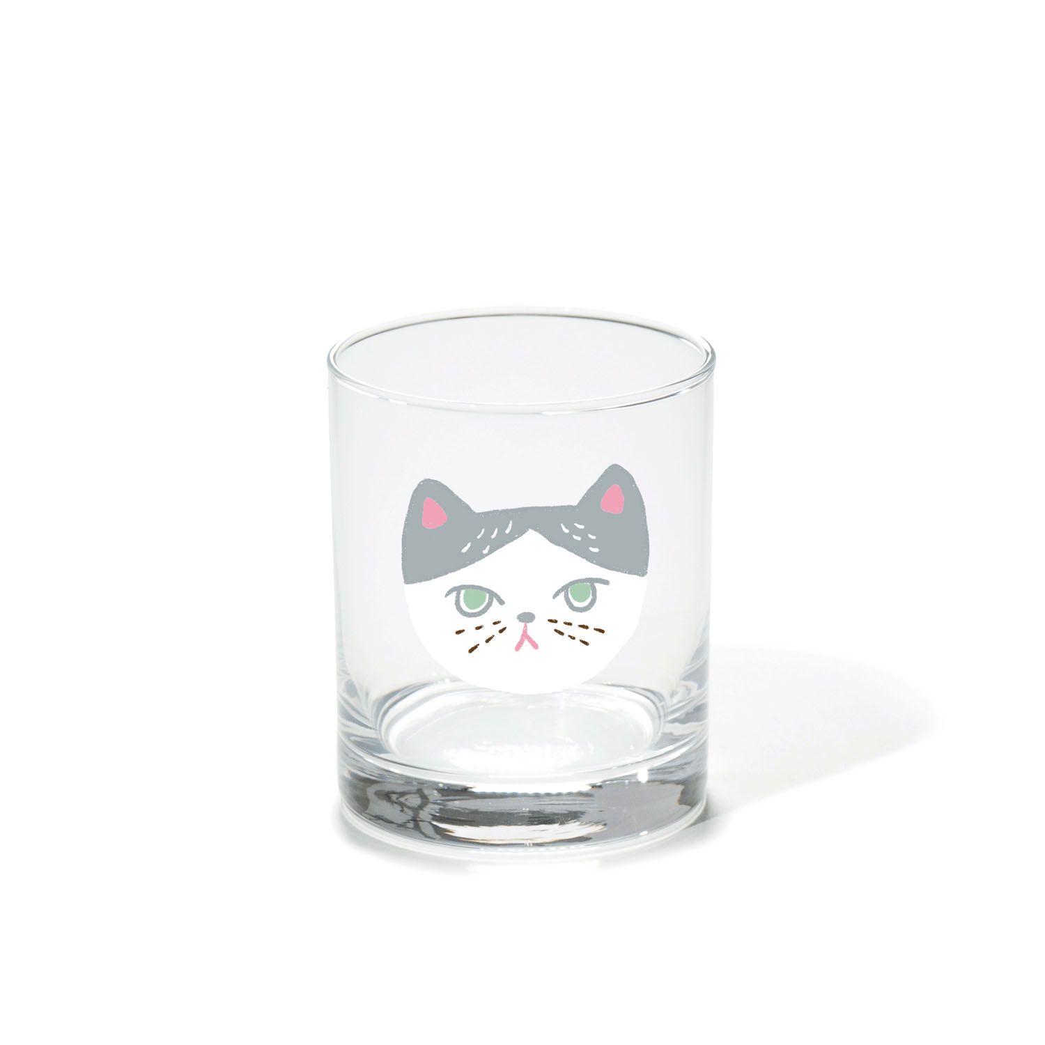 慵懶貓咪玻璃杯 四款毛色 可微波可洗碗機 日本製｜アンニュイグラス 4CAT