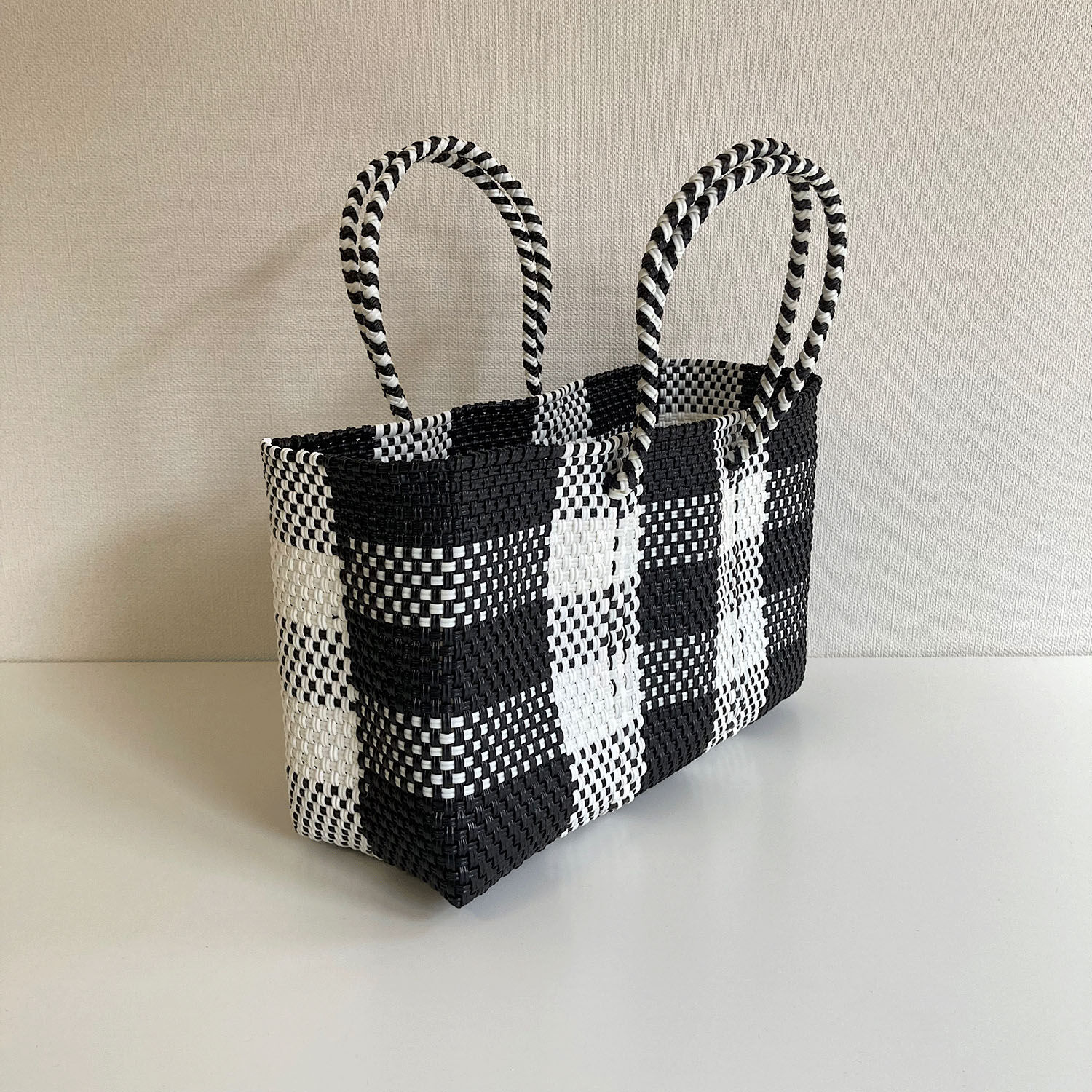 MoonBird 手工編織大容量市場包 橫型M｜精緻飾品・日本直送