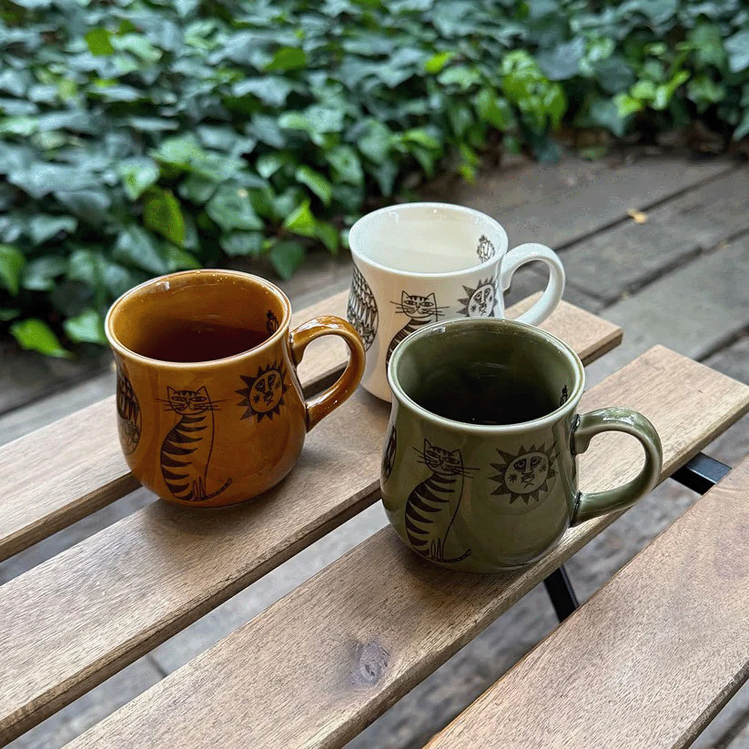 美濃燒銅版轉印馬克杯 復古老銅系列 230ml 日本製 三色｜オールドカッパー マグカップ