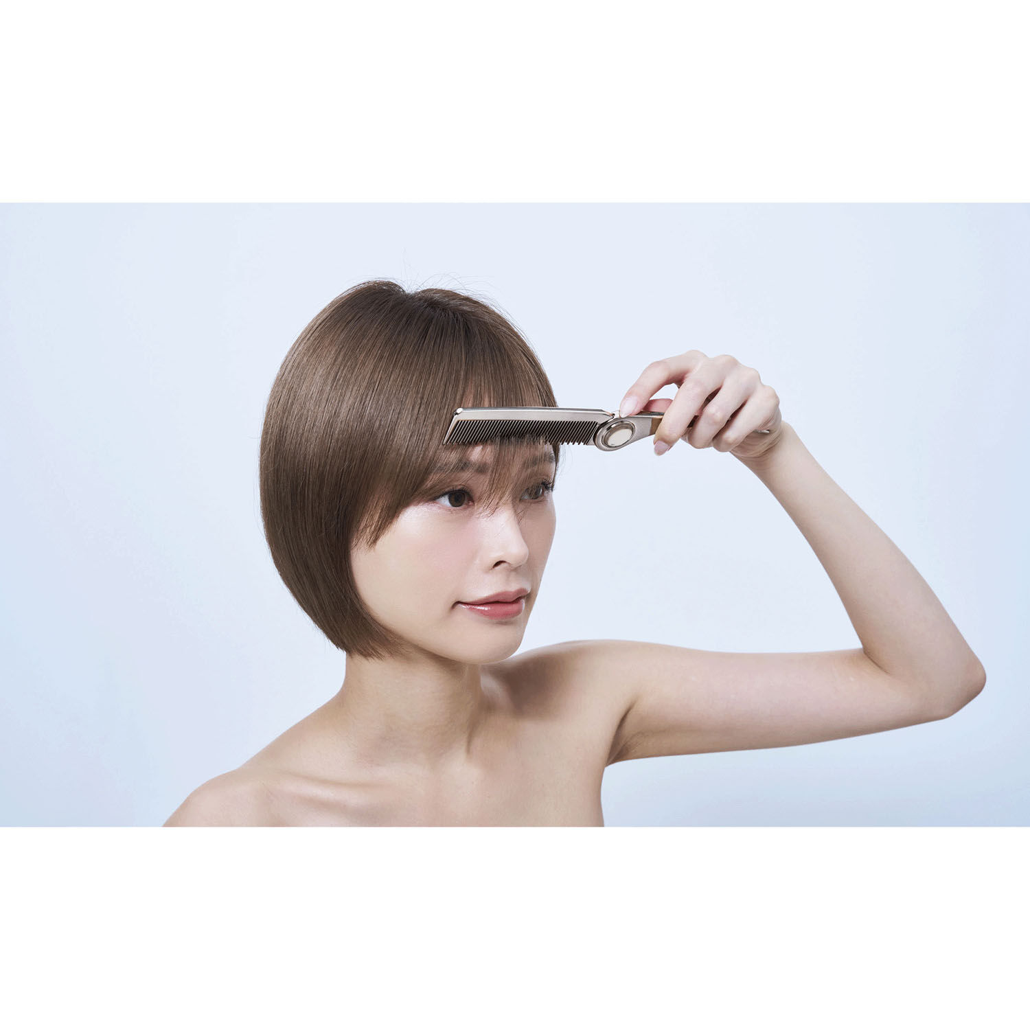 折疊順髮梳 鏡面電鍍隨身梳 全長23.4cm CHROME BEAUTE｜CHROME BEAUTE折りたたみサラツヤコーム