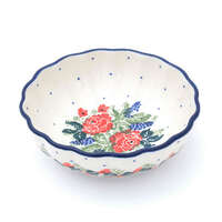 Ceramika Artystyczna 玫瑰花環點點波蘭陶碗 12cm 200ml 手工｜テレサ リアーナ 12cmボウル1958X