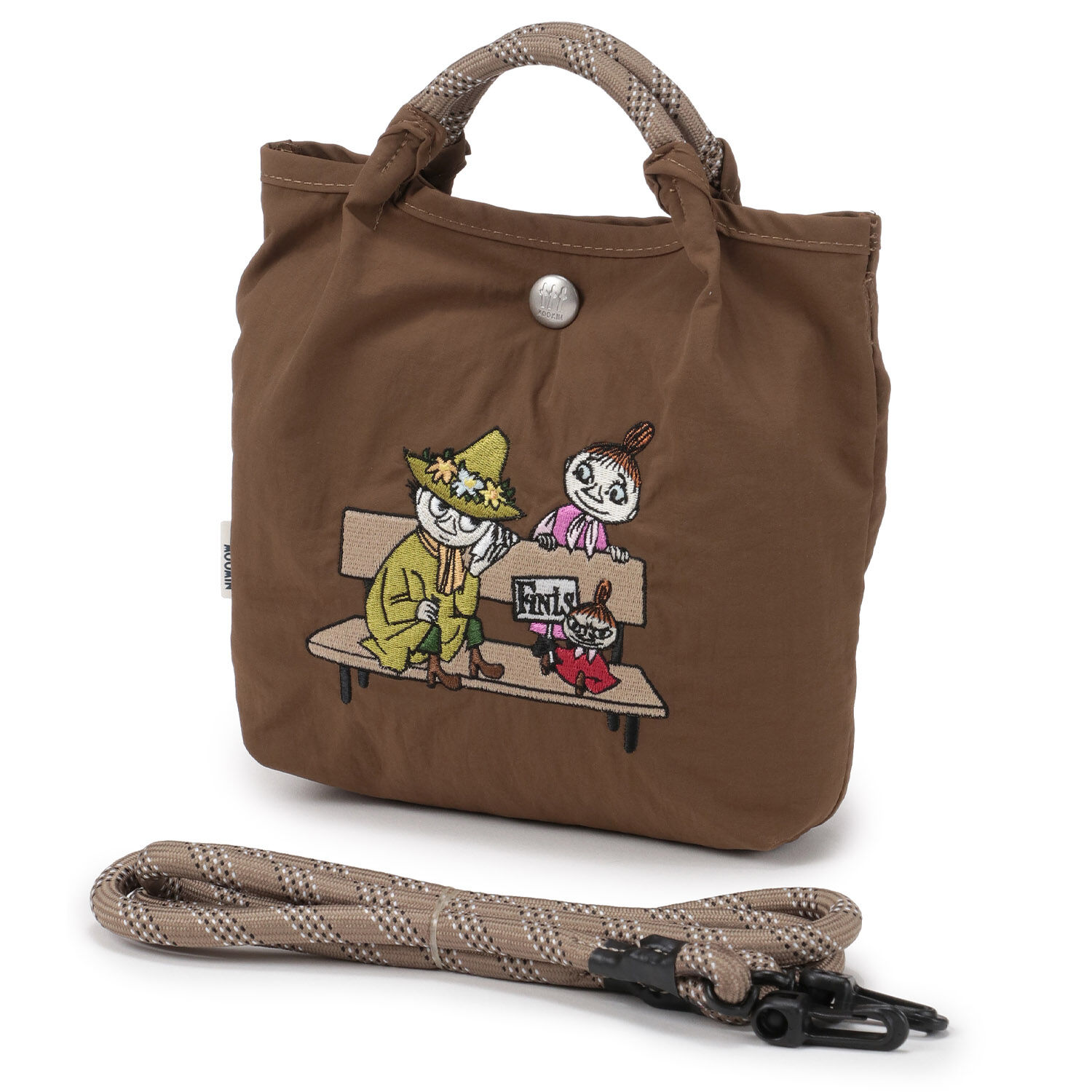 嚕嚕米 MOOMIN 刺繡尼龍迷你肩背包 撥水 手機包 10色｜MOOMIN ナイロン刺繍ミニショルダーバッグ