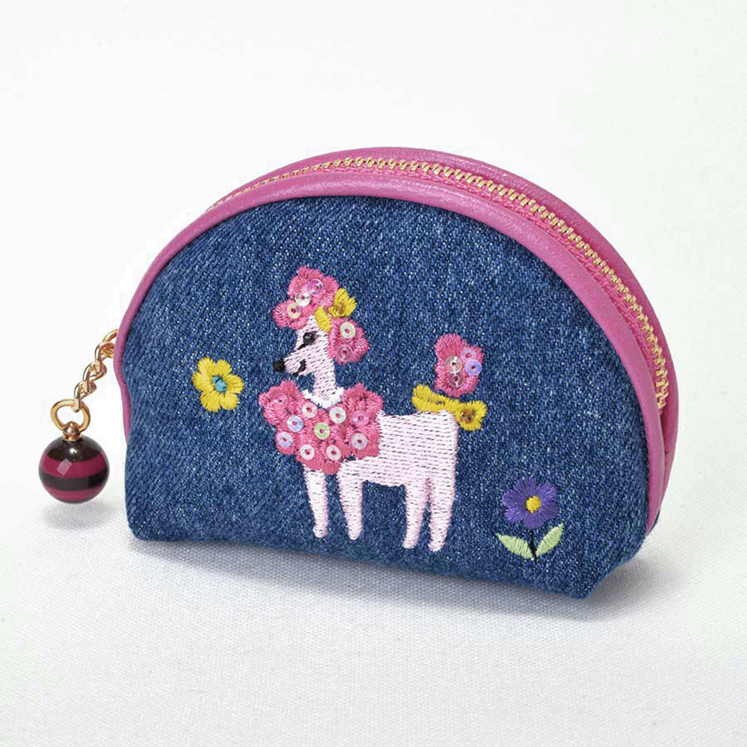 Think Bee! 貴賓犬大麥町刺繡 串珠亮片迷你包 3款｜Think Bee！ハッピーポーズミニポ－チ