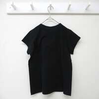 【LAITERIE】蓬鬆天竺法式袖素面T恤 黑色 日本製 ｜LAITERIE ふわふわ天竺フレンチスリーブTシャツ無地