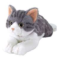 日本角色雜貨膝上貓咪玩偶M號 鯖白色花紋款｜ひざねこ サバトラ白 Mサイズ