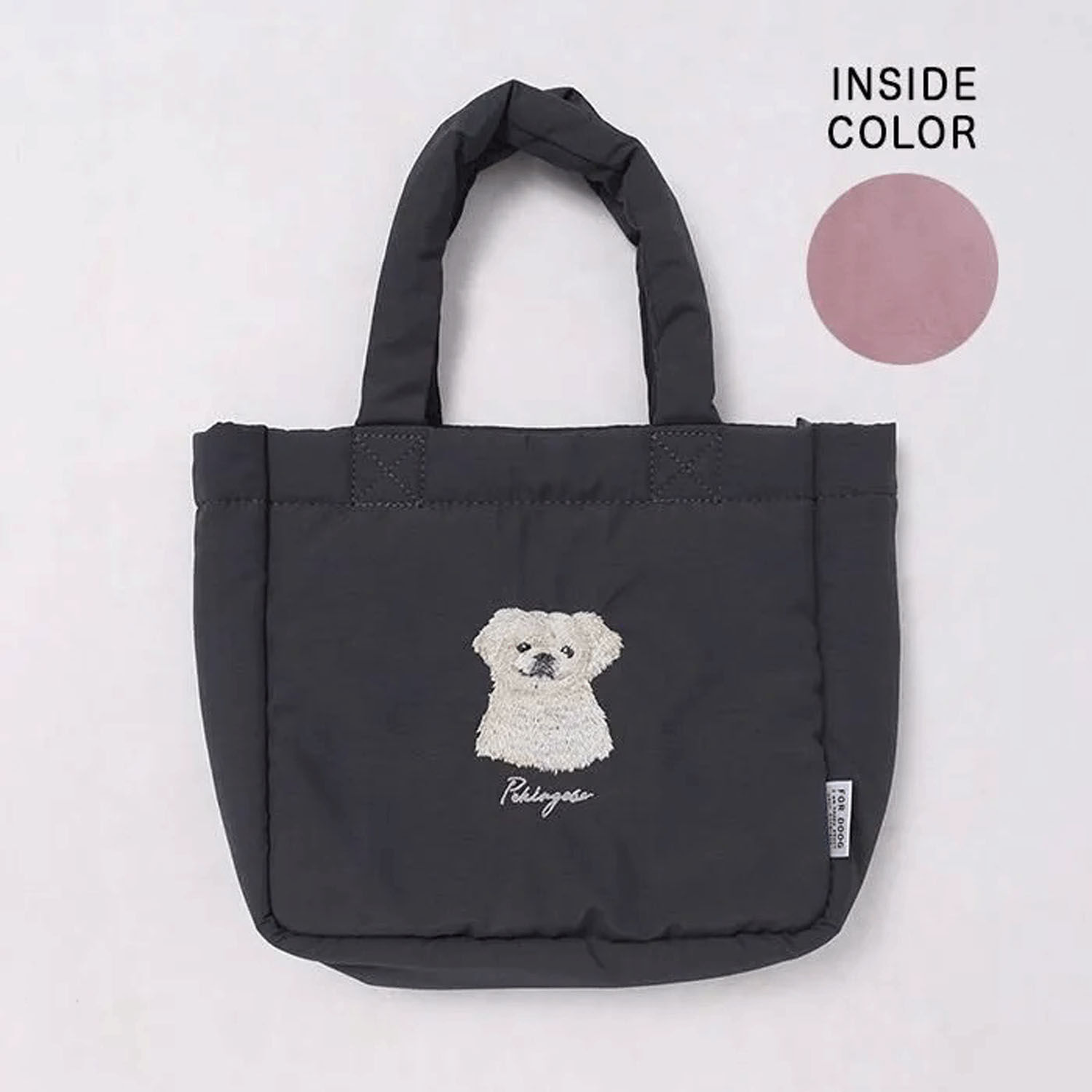 狗狗刺繡吊飾 輕量尼龍迷你托特包 15犬種｜ドッグ トートバッグ