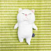 日本角色雜貨變身貓咪長棒造型收藏公仔 白棒款｜棒になったねこ ホワイト