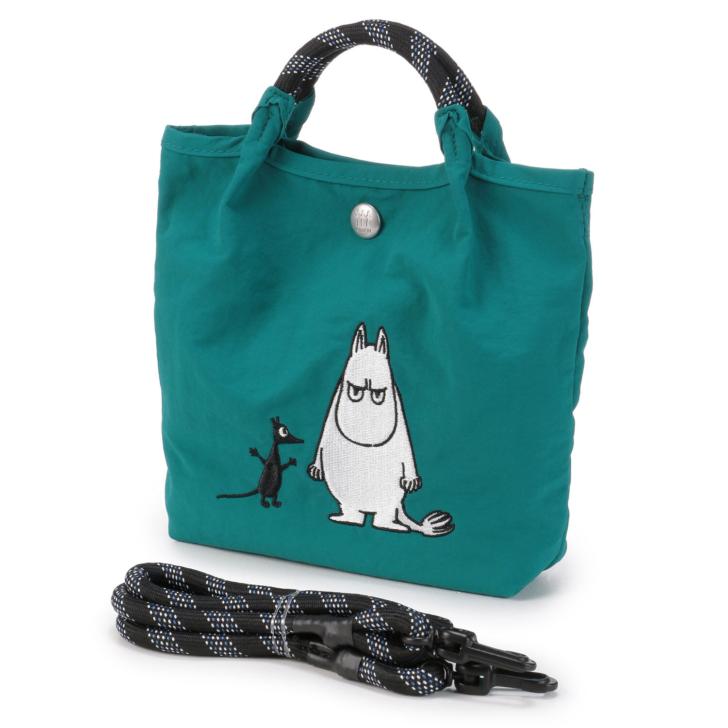 嚕嚕米 MOOMIN 刺繡尼龍迷你肩背包 撥水 手機包 10色｜MOOMIN ナイロン刺繍ミニショルダーバッグ