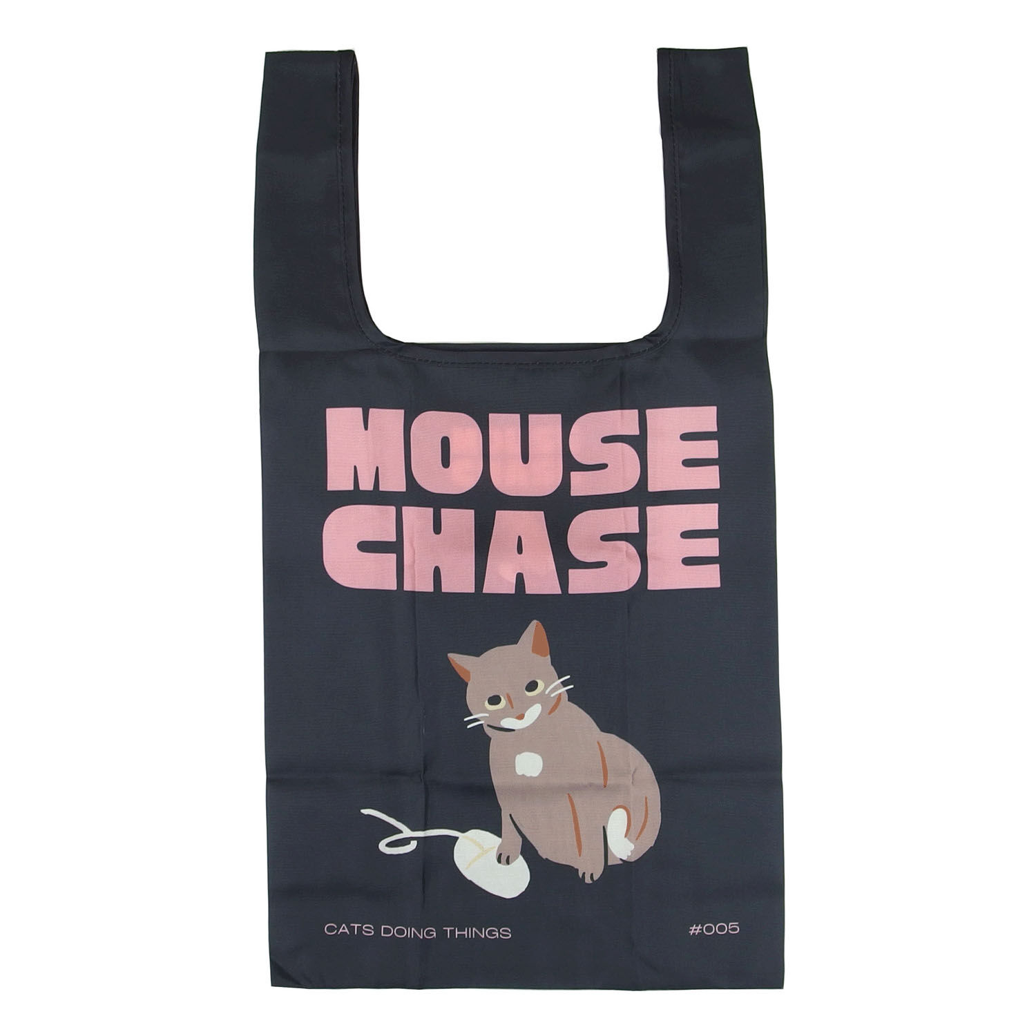 貓咪海報風 環保購物袋 26×25cm MOUSE CHASE款｜キャットポスターエコバッグ MOUSE CHASE