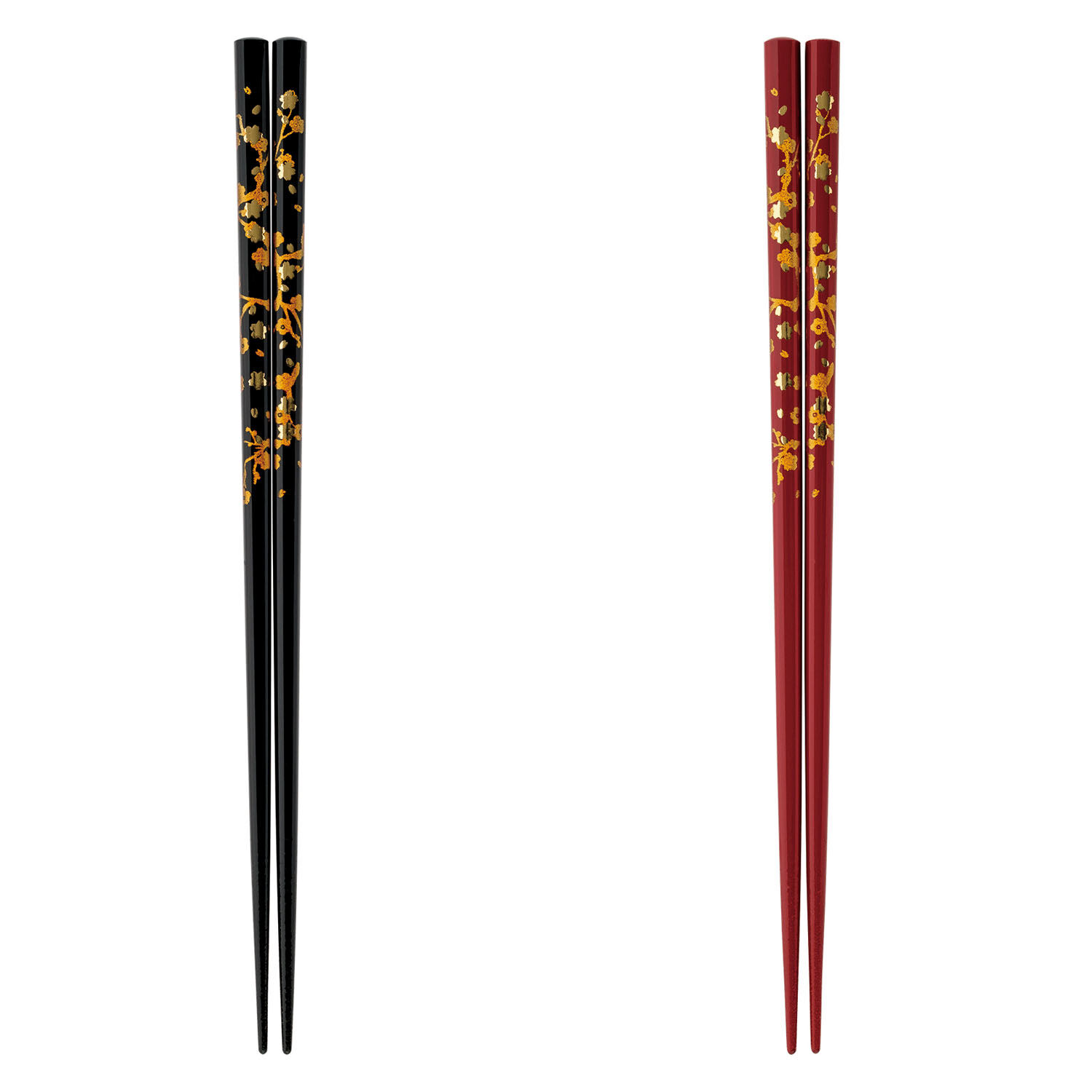 日本製金色櫻花紋筷子 櫻花爛漫 天然木 可洗碗機 23cm｜箸 金紋 桜花爛漫