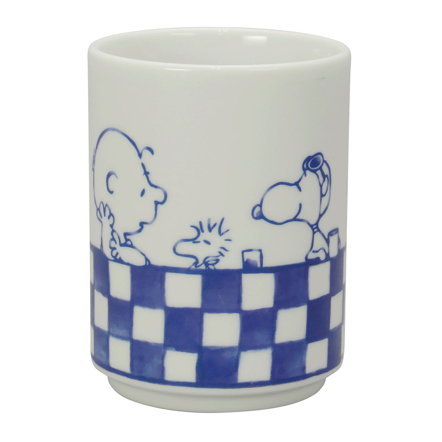 PEANUTS 史努比和風紋樣壽司湯杯 300ml 富士・市松・波浪｜スヌーピー 寿司湯呑