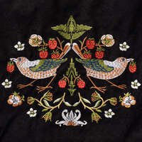 威廉莫里斯 立體刺繡燈芯絨托特包 40×37cm【Jubilee】｜立体刺繍トートバッグ ウィリアム・モリス柄