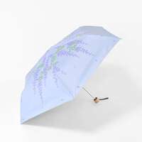BLACK COATING UV PARASOL mini 紫藤花 晴雨兼用 折疊傘｜晴雨兼用 ウィステリアミニ（藤の花）傘