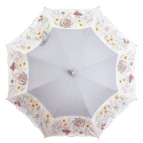 花卉刺繡 遮光100% 晴雨兼用 長傘 50cm