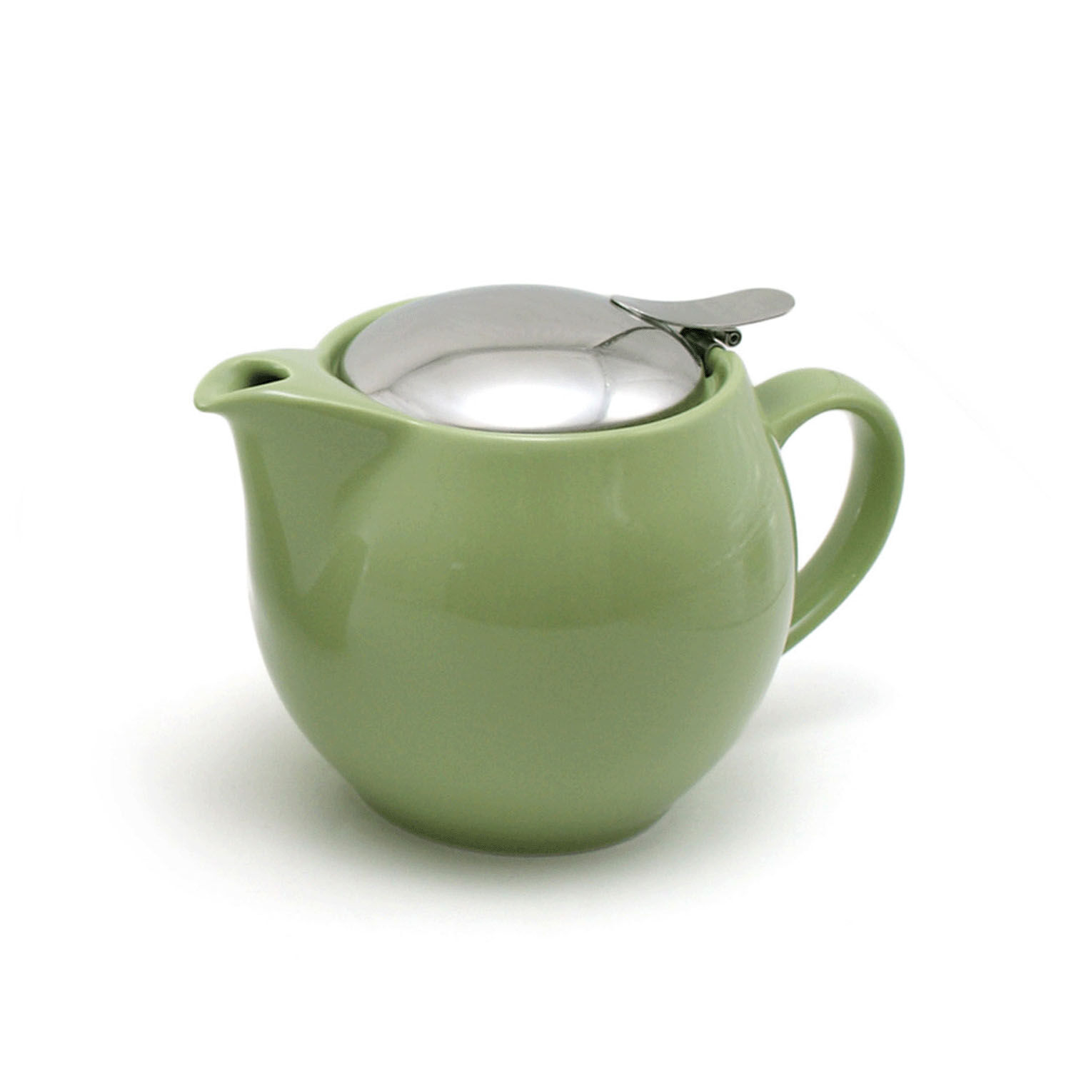 ZERO JAPAN 3人份陶器茶壺 夾扣式不鏽鋼蓋 籃式茶濾 450ml Artichoke色|ユニバーサル ティーポット3人用 アーティチョーク