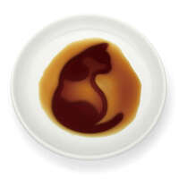 貓咪隱藏圖案醬油碟 倒醬油浮現貓咪 直徑10cm 等待／回頭／滾動 3款｜ネコ醤油皿