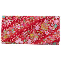 友禪花手毬 櫻花圖案鈔票夾 雙隔層 棉布 日本製 3色｜友禅花てまり 札入れ