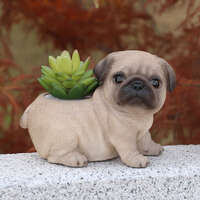 WooBia 坐姿犬貓造型花器 七款可選 背部植栽凹槽｜お座りプランターシリーズ 子犬・子猫
